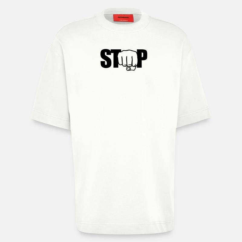 Stop Faust - Heavyweight T-Shirt - made by SPREAD  - OFF WHITE
