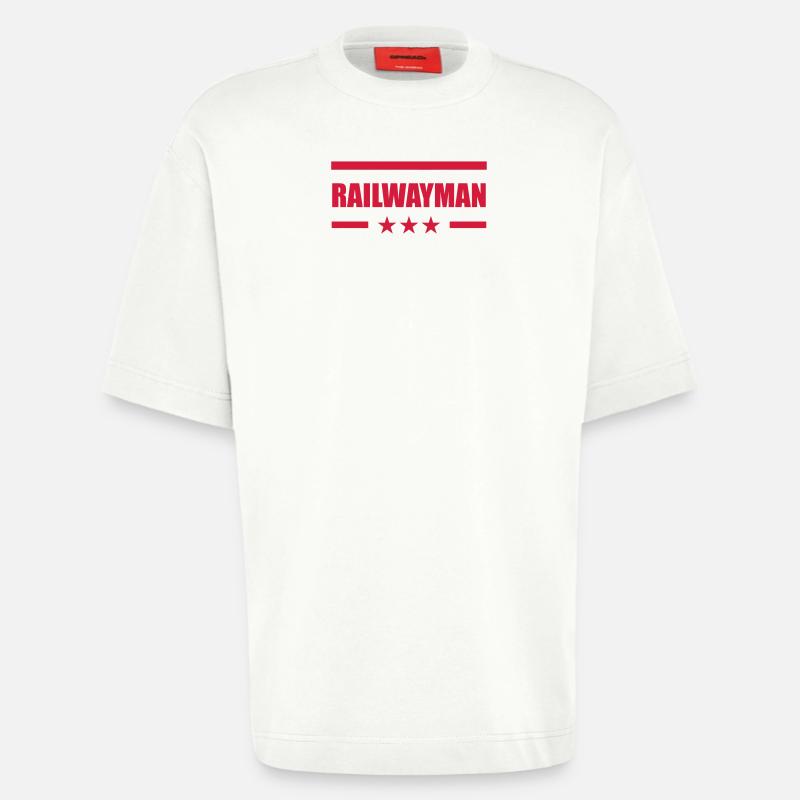 Eisenbahner / Eisenbahnen / Eisenbahn / Bahn - Heavyweight T-Shirt - made by SPREAD  - OFF WHITE