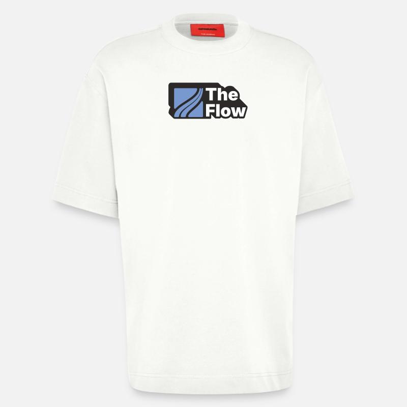 The Flow Pattern Design - Heavyweight T-Shirt - made by SPREAD  - OFF WHITE