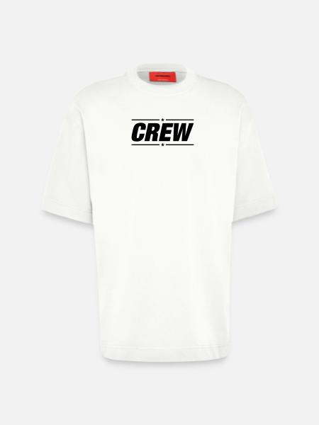 équipage - T-shirt bio épais oversize fabriqué en UE - OFF WHITE