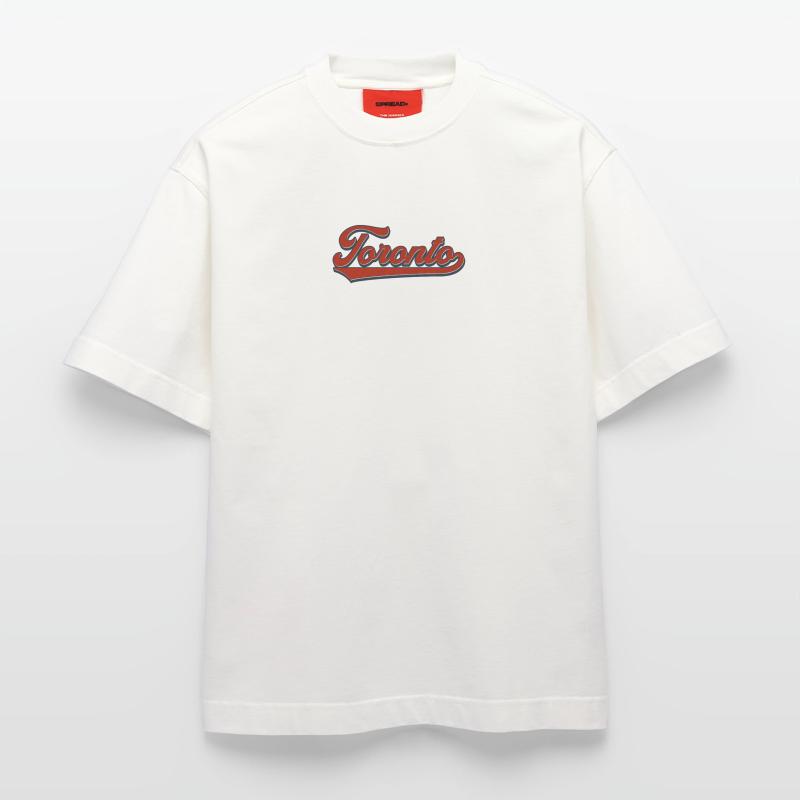 Script rétro de Toronto T-shirt bio épais oversize fabriqué en UE
