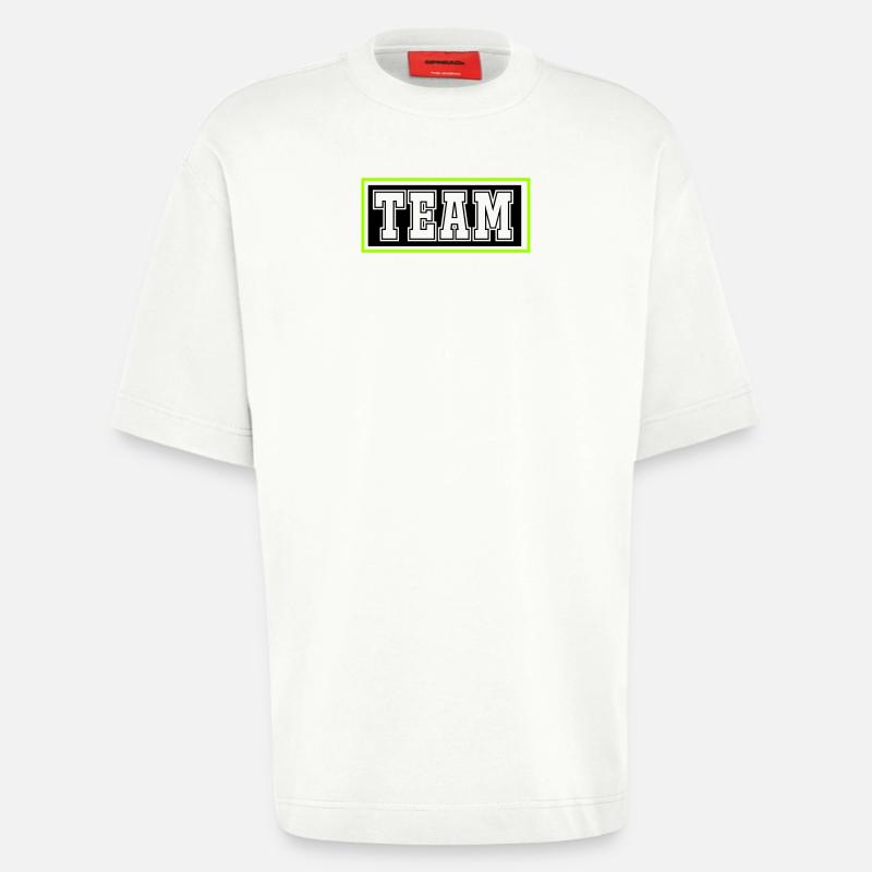 Équipe - T-shirt bio épais oversize fabriqué en UE - OFF WHITE
