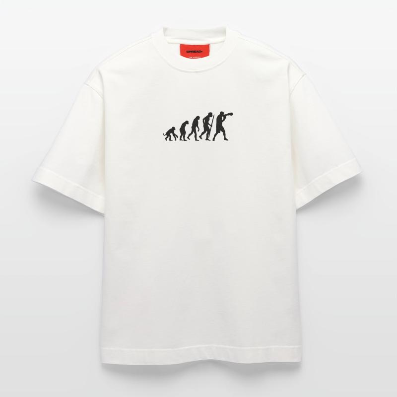 Evolution de la boxe T-shirt bio épais oversize fabriqué en UE