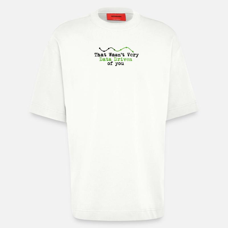 Data Driven Graphline Logo - Heavyweight T-Shirt - made by SPREAD  - OFF WHITE