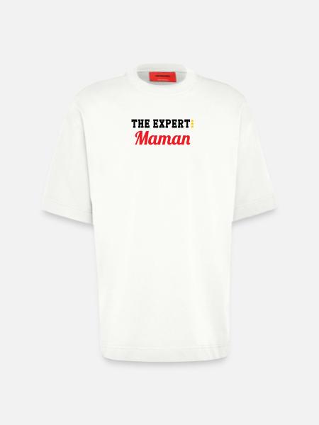 Maman l'experte - T-shirt bio épais oversize fabriqué en UE - OFF WHITE