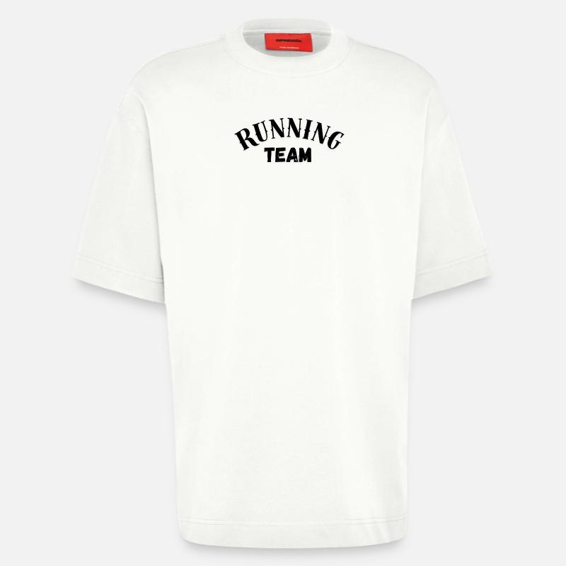 Équipe de course - T-shirt bio épais oversize fabriqué en UE - OFF WHITE
