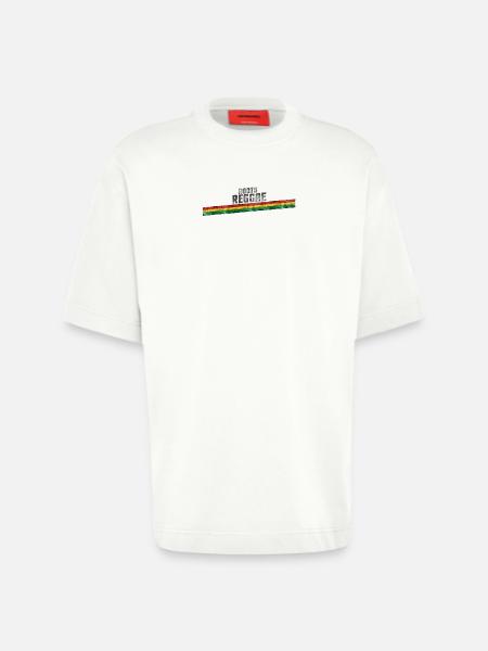 Roots Reggae Gradient Design - Heavyweight T-Shirt - made by SPREAD  - OFF WHITE