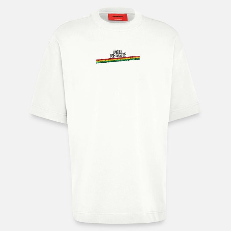 Roots Reggae Gradient Design - Heavyweight T-Shirt - made by SPREAD  - OFF WHITE