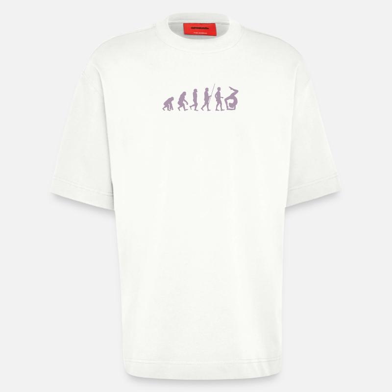Turnerin Turner Evolution der Turnerin - Heavyweight T-Shirt - made by SPREAD  - OFF WHITE