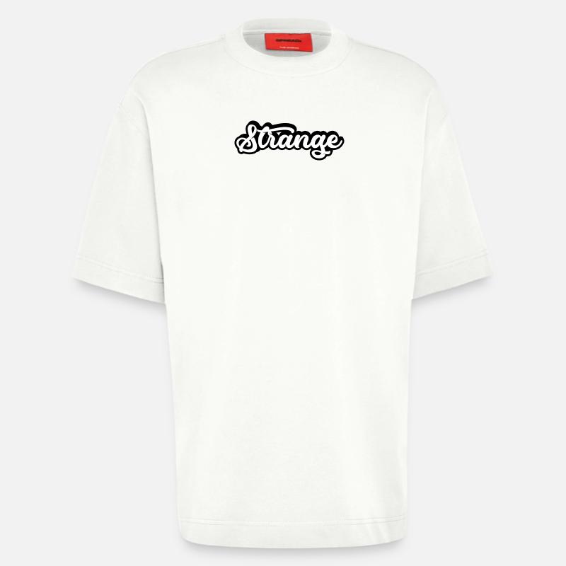 étrange étrange étrange étranger différent - T-shirt bio épais oversize fabriqué en UE - OFF WHITE