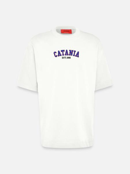 Catania Est. 1966 - Heavyweight T-Shirt - made by SPREAD  - OFF WHITE