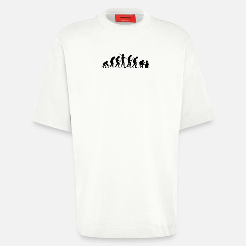 Evolution - Heavyweight T-Shirt - made by SPREAD  - OFF WHITE