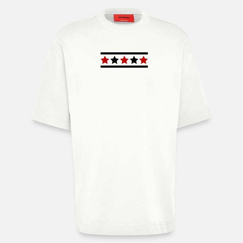 Star Pattern - Heavyweight T-Shirt - made by SPREAD  - OFF WHITE