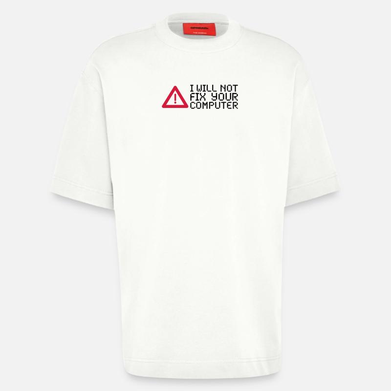 computer - Heavyweight T-Shirt - made by SPREAD  - OFF WHITE