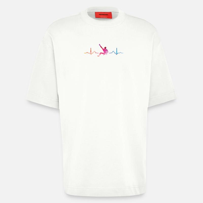 Boulderer Herzschlag Boulder Bouldern - Heavyweight T-Shirt - made by SPREAD  - OFF WHITE