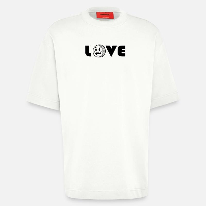 Liebe liebe - Heavyweight T-Shirt - made by SPREAD - OFF WHITE