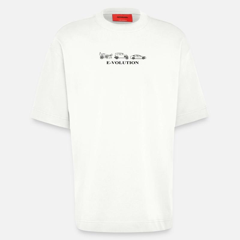 E-Volution Auto Evolution - Heavyweight T-Shirt - made by SPREAD  - OFF WHITE
