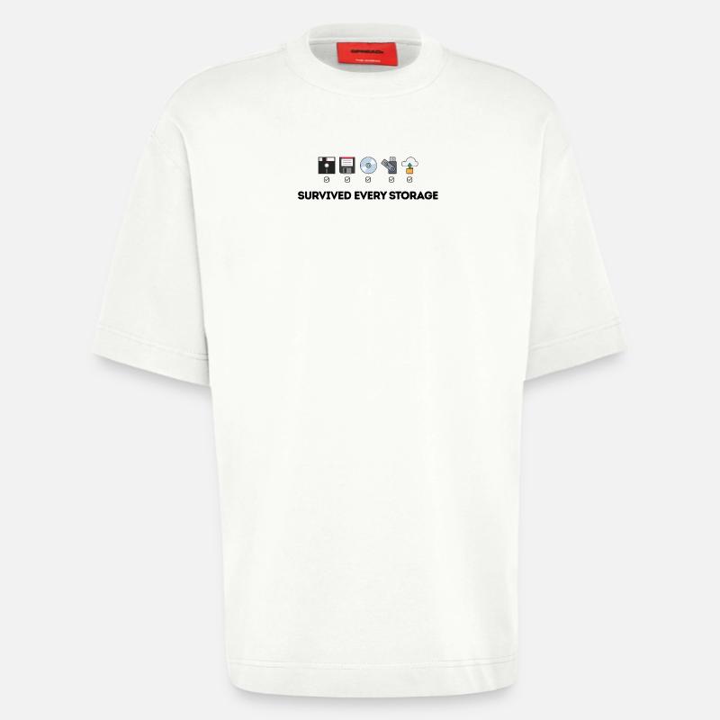 Data Storage Evolution - Tech Icons - Heavyweight T-Shirt - made by SPREAD  - OFF WHITE