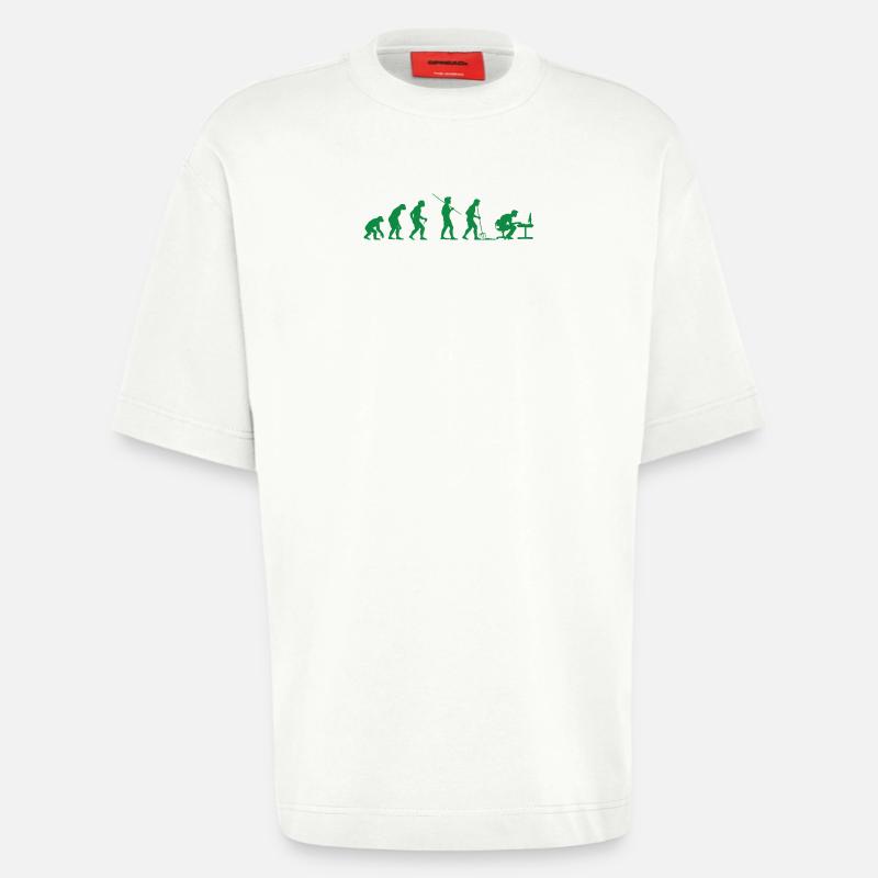 Programmierer Evolution Informatiker Entwickler - Heavyweight T-Shirt - made by SPREAD - OFF WHITE