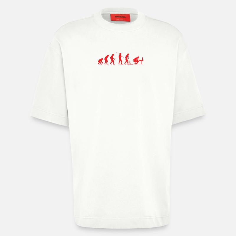 Evolution Gamer | Computer Freak Nerd PC - Heavyweight T-Shirt - made by SPREAD - OFF WHITE