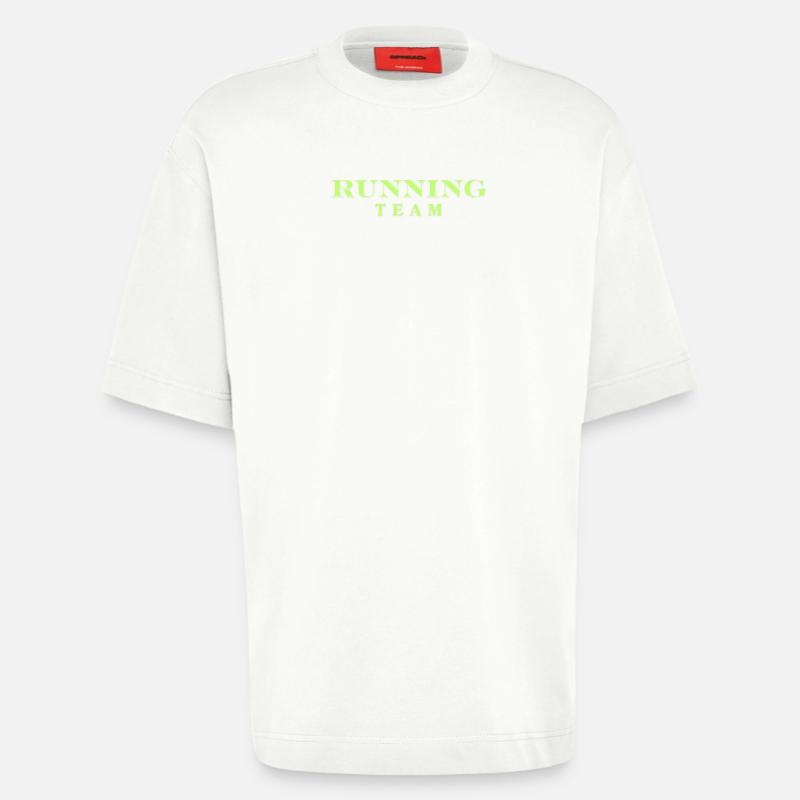 Équipe de course - T-shirt bio épais oversize fabriqué en UE - OFF WHITE
