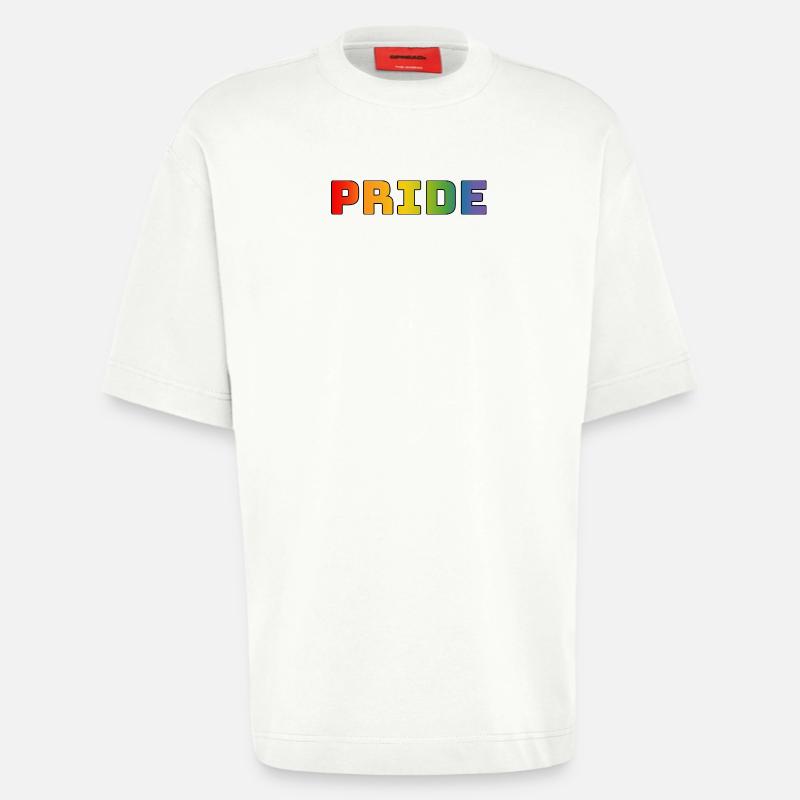 Regenbogen pride LGBT lgbtqi queer - Heavyweight T-Shirt - made by SPREAD  - OFF WHITE