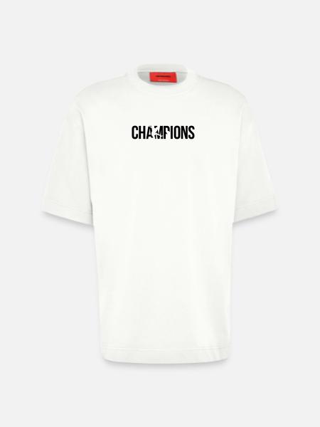 champions - T-shirt bio épais oversize fabriqué en UE - OFF WHITE