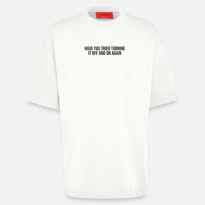 IT tech support - Heavyweight T-Shirt - made by SPREAD  - OFF WHITE
