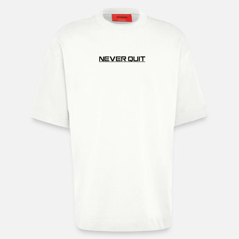 Never Quit Ausdauer Motiv - Heavyweight T-Shirt - made by SPREAD  - OFF WHITE