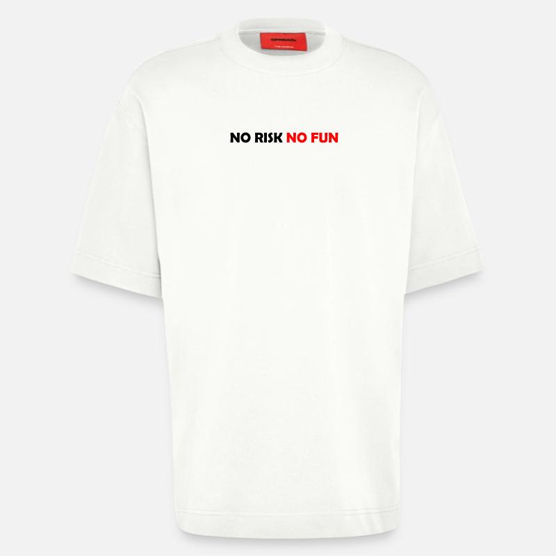 Spiel mutig oder bleib zu Hause - Heavyweight T-Shirt - made by SPREAD  - OFF WHITE