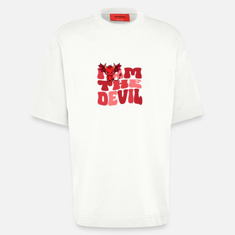 Teufel Devil böse Hausdrachen Ehefrau - Heavyweight T-Shirt - made by SPREAD - OFF WHITE