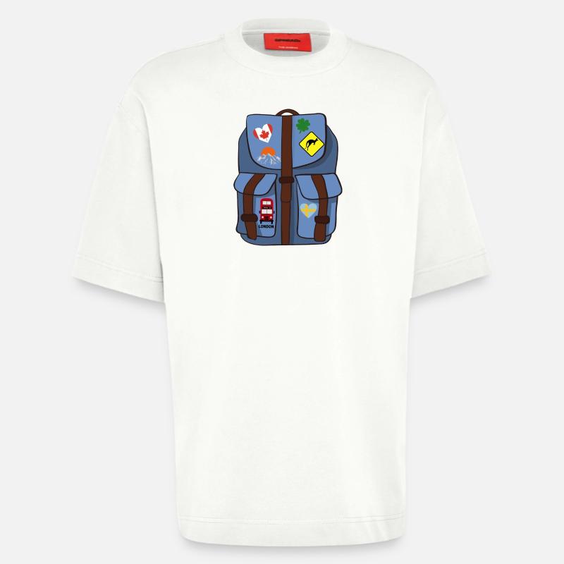 backpack - Heavyweight T-Shirt - made by SPREAD  - OFF WHITE