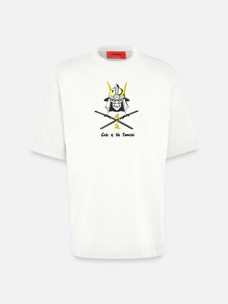 Samuraihelm Kabuto 4 - Heavyweight T-Shirt - made by SPREAD  - OFF WHITE