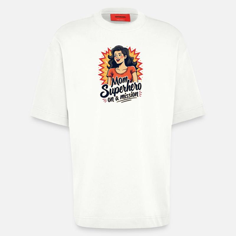 Mutter, Superheldin auf einer Mission ! - Heavyweight T-Shirt - made by SPREAD - OFF WHITE