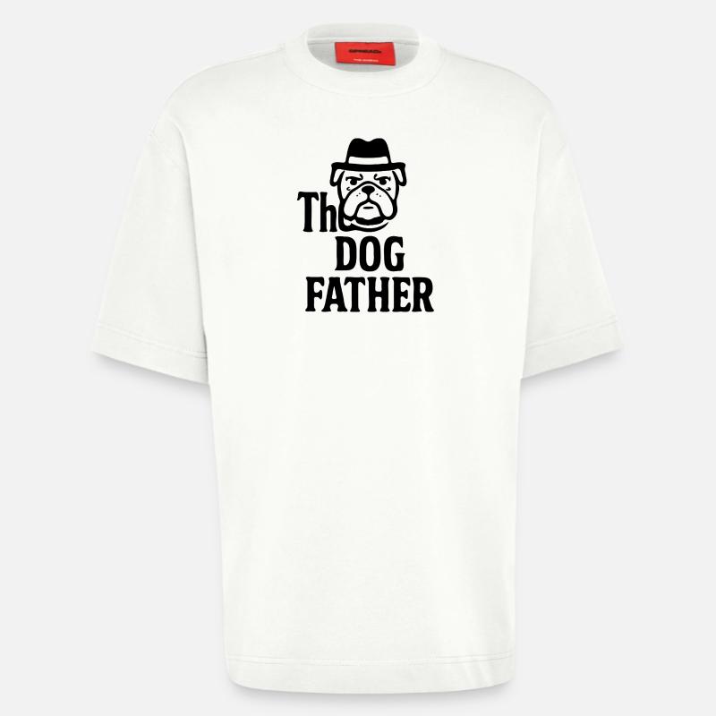 Das Maskottchen-Maskottchen-Design des Hundevaters Bulldoggenhuts - Heavyweight T-Shirt - made by SPREAD - OFF WHITE