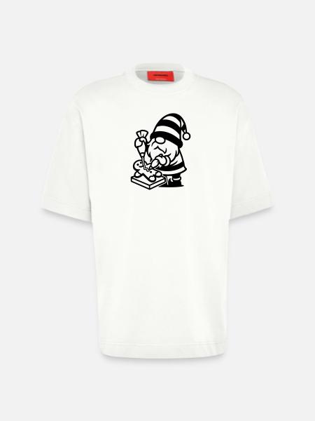 Gingerbread Baking Gnome - Heavyweight T-Shirt - made by SPREAD  - OFF WHITE