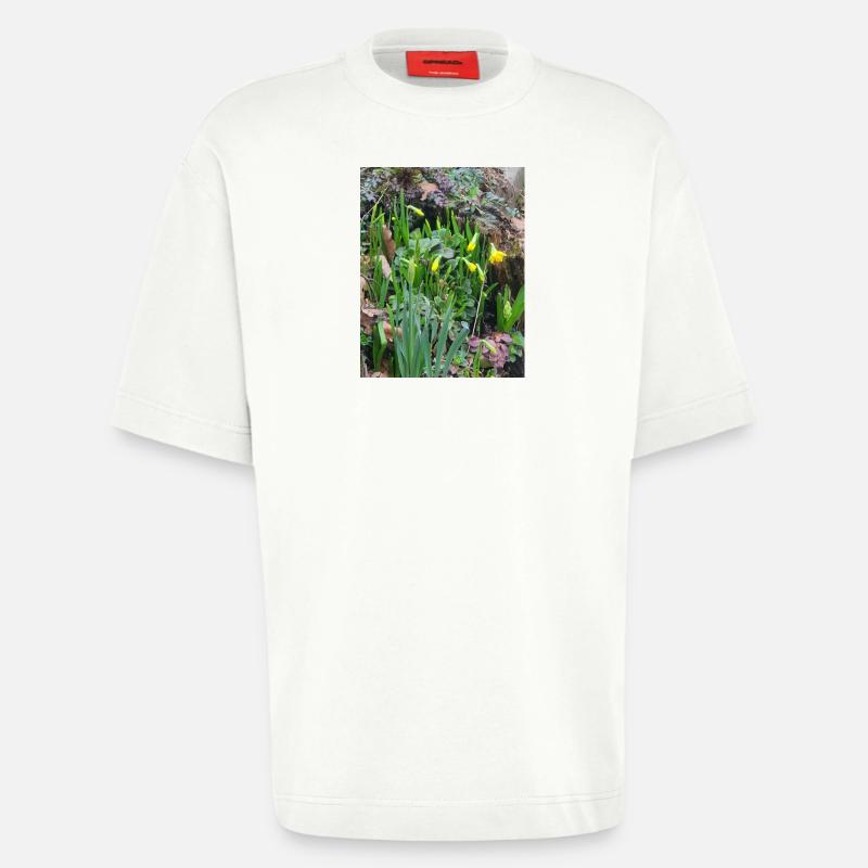 EC Flowers I Daffodil I Gift I Spring - Heavyweight T-Shirt - made by SPREAD  - OFF WHITE