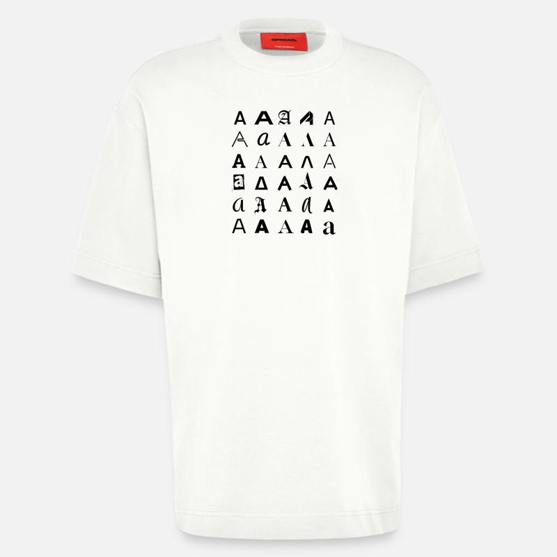 Typografie: Ein Buchstabenvariationsdesign. - Heavyweight T-Shirt - made by SPREAD  - OFF WHITE