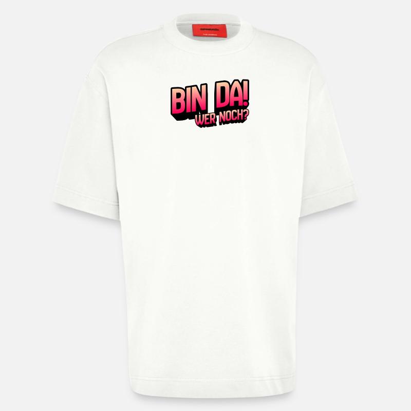 Bin Da Wer Noch Gradient - Heavyweight T-Shirt - made by SPREAD - OFF WHITE
