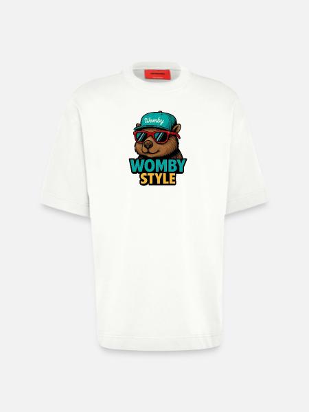 Womby Style Beaver with Sunglasses - Heavyweight T-Shirt - made by SPREAD - OFF WHITE