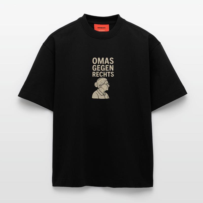 Anti-Rechts Statement Omas gegen rechts Heavyweight T-Shirt - made by SPREAD 