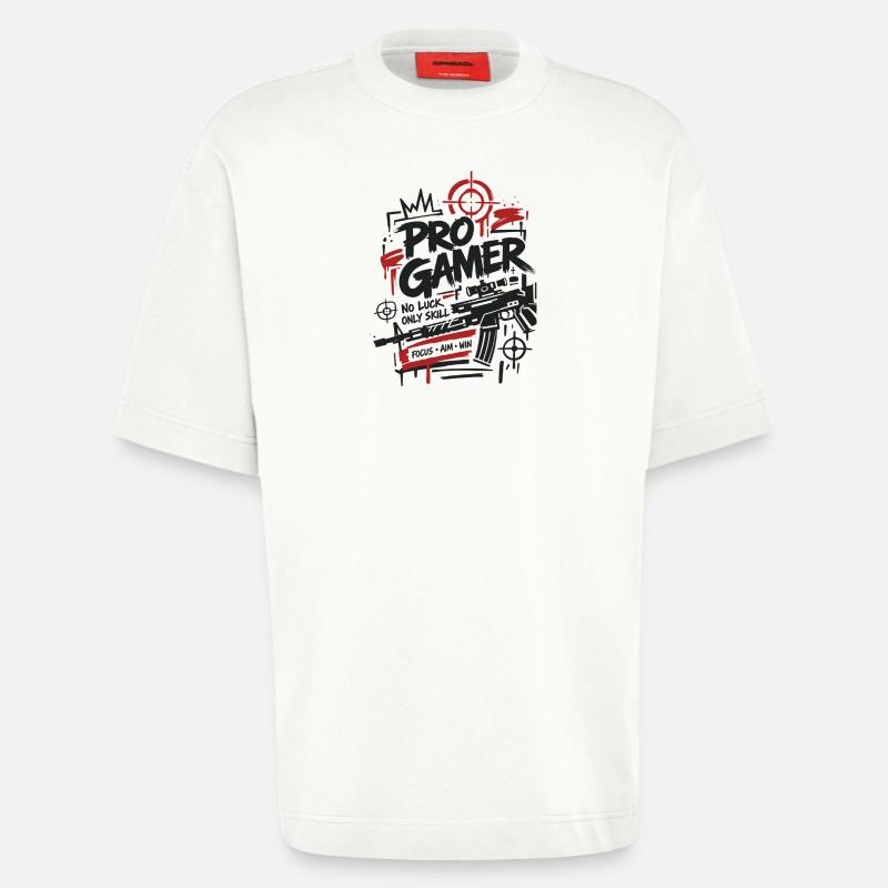 Gaming Lover Controller Grafik - Heavyweight T-Shirt - made by SPREAD  - OFF WHITE