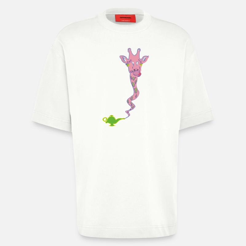 Wunderaffe - Wunderlampe mit Giraffe Geschenk - Heavyweight T-Shirt - made by SPREAD  - OFF WHITE