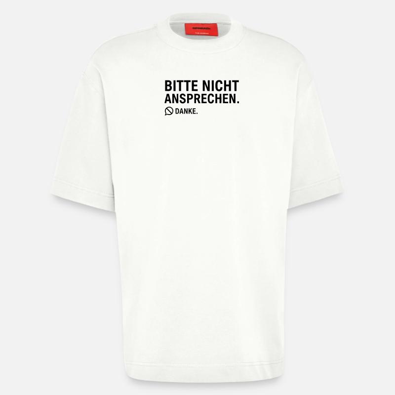 Bitte nicht ansprechen. Danke. | Introvertiert - Heavyweight T-Shirt - made by SPREAD  - OFF WHITE
