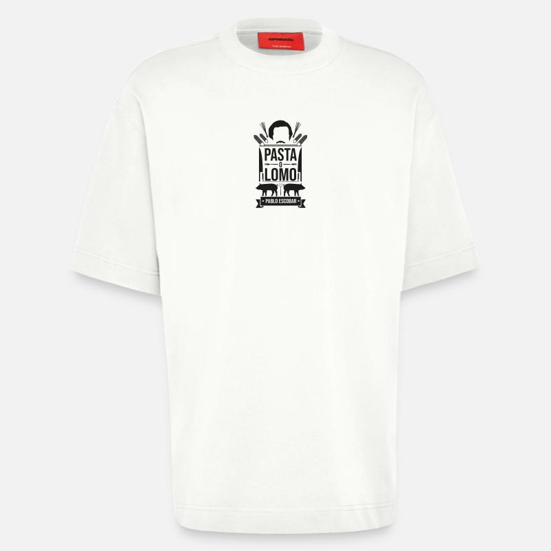 NUDELN ODER SCHWARZE LENDE - Heavyweight T-Shirt - made by SPREAD  - OFF WHITE