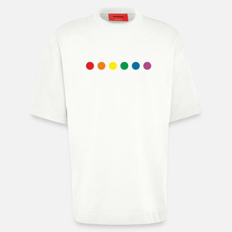 Lgbt Regenbogen Farben - Heavyweight T-Shirt - made by SPREAD  - OFF WHITE