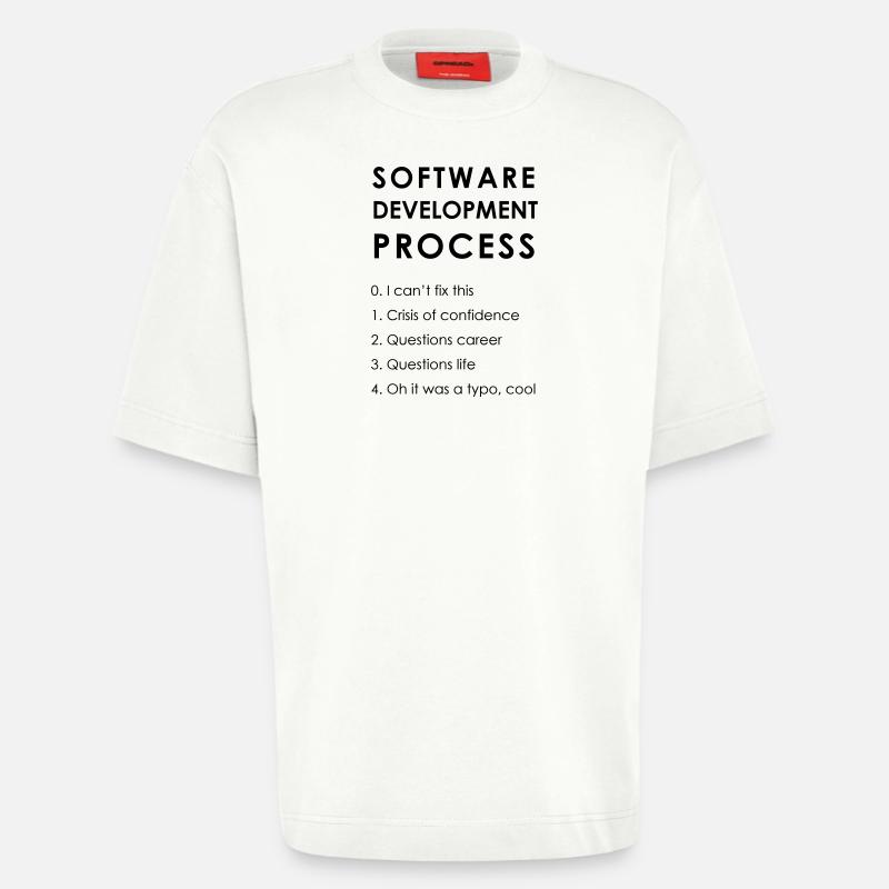 Software Development Process - Heavyweight T-Shirt - made by SPREAD  - OFF WHITE