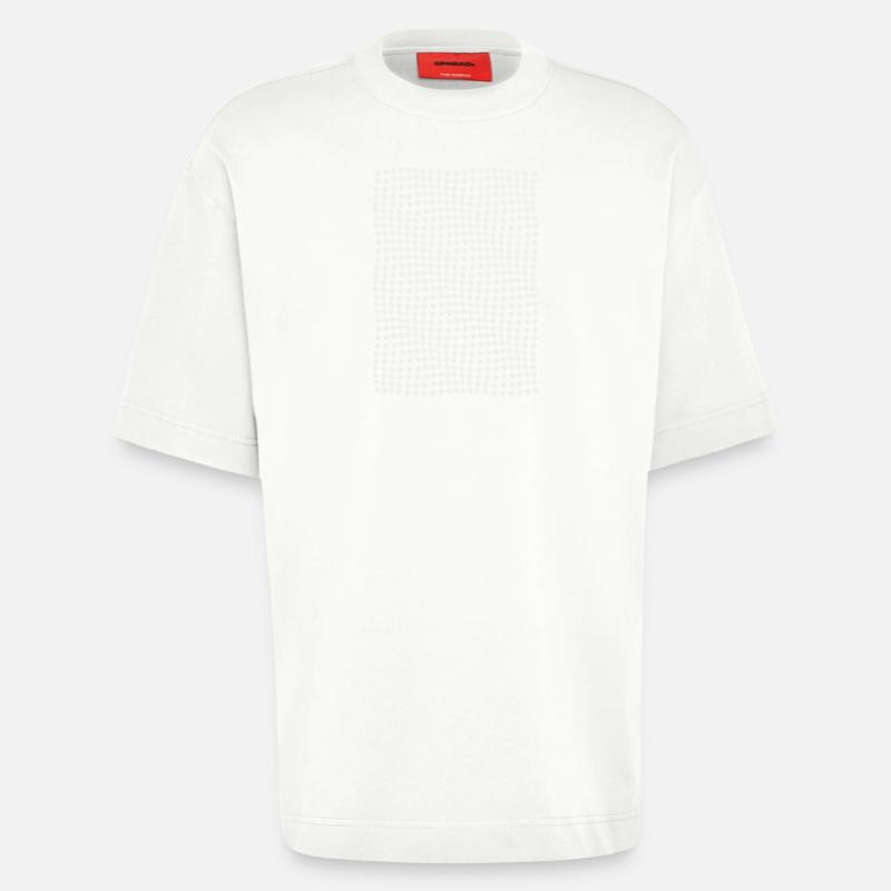 Optical illusion waves effect - Heavyweight T-Shirt - made by SPREAD  - OFF WHITE