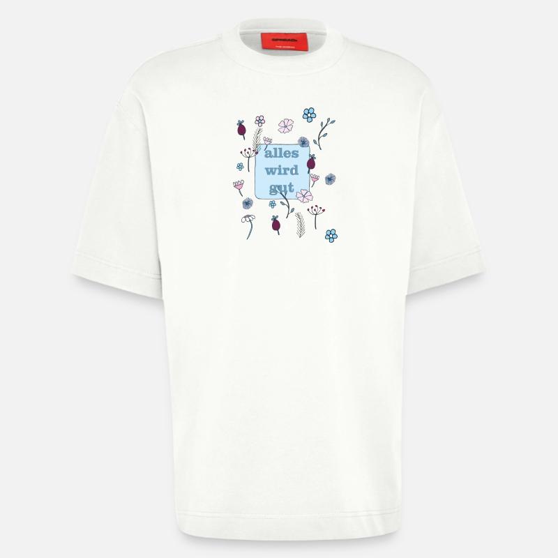 alles wird gut in blau - Heavyweight T-Shirt - made by SPREAD - OFF WHITE