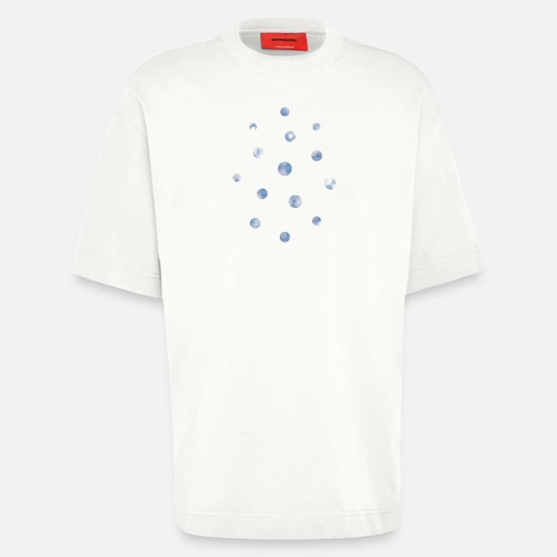 Blue Bokeh Light Points Pattern - Heavyweight T-Shirt - made by SPREAD  - OFF WHITE